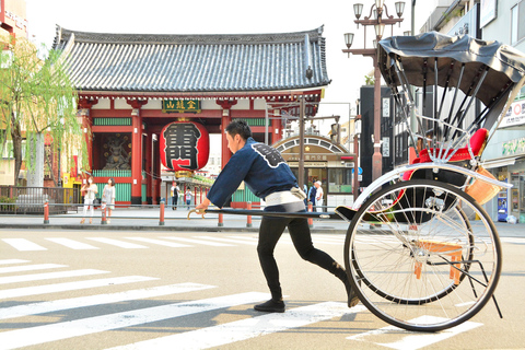 Tóquio: Passeio turístico de Asakusa em um riquixáExcursão de 190 minutos