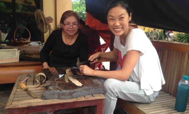 siem reap copper metal bracelet workshop