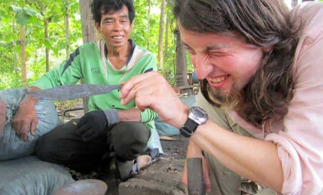 luang prabang knife making with a master blacksmith