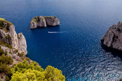 Van Sorrento naar Capri en Positano: Private Boat Tour
