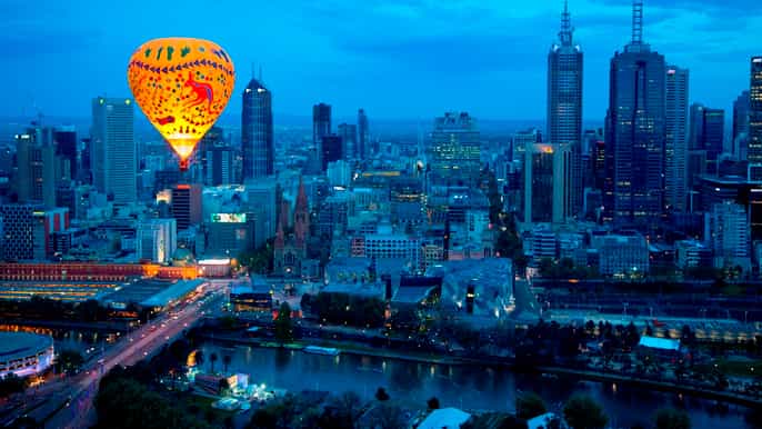 melbourne 1hour hot air balloon flight at sunrise