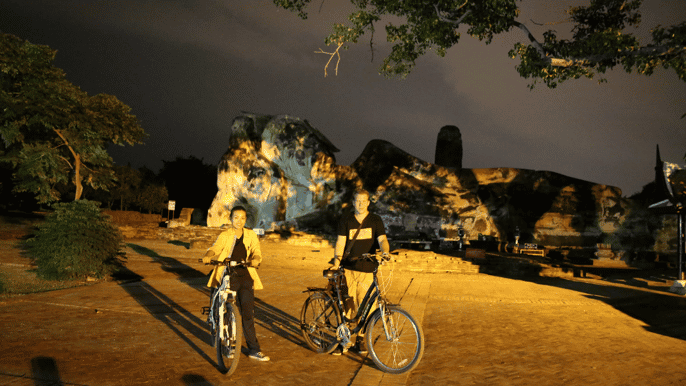 ayutthaya excursion en vélo de 3 heures au coucher du soleil