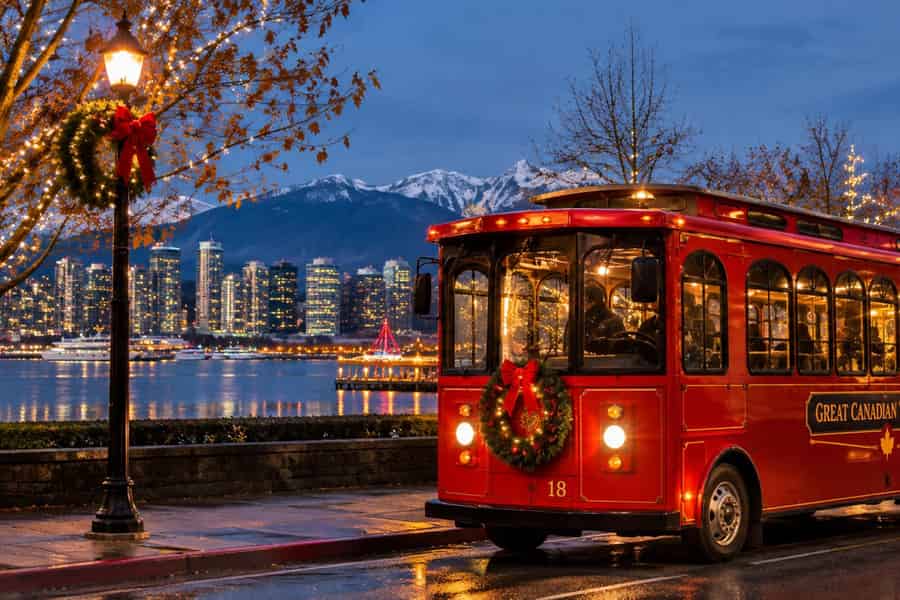 Vancouver: Weihnachtslichter Karaoke Trolley Tour. Foto: GetYourGuide
