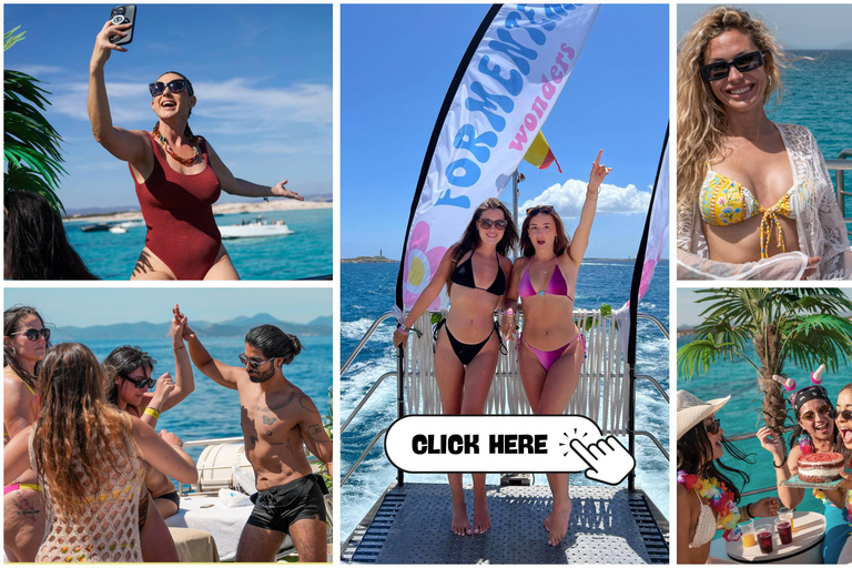 Ibiza: Formentera Full-Day Boat Trip with Sunset Party