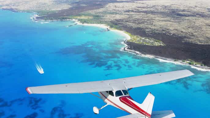 cancun private scenic flight at sunset