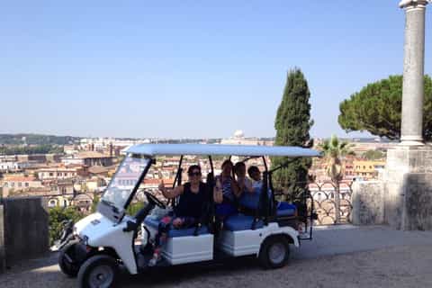 Rome: Round Trip Transfer with Golf Cart Tour