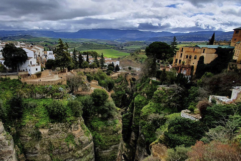 De Málaga: Tour completo por Ronda e Setenil de las BodegasTour guiado por Ronda e Setenil - Da estação de trem de Málaga