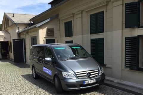 Prag flygplats: Privat transfer av minibussar