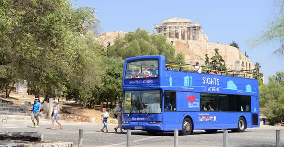 Athens, Piraeus, and Coastline: Blue Hop-On Hop-Off Bus
