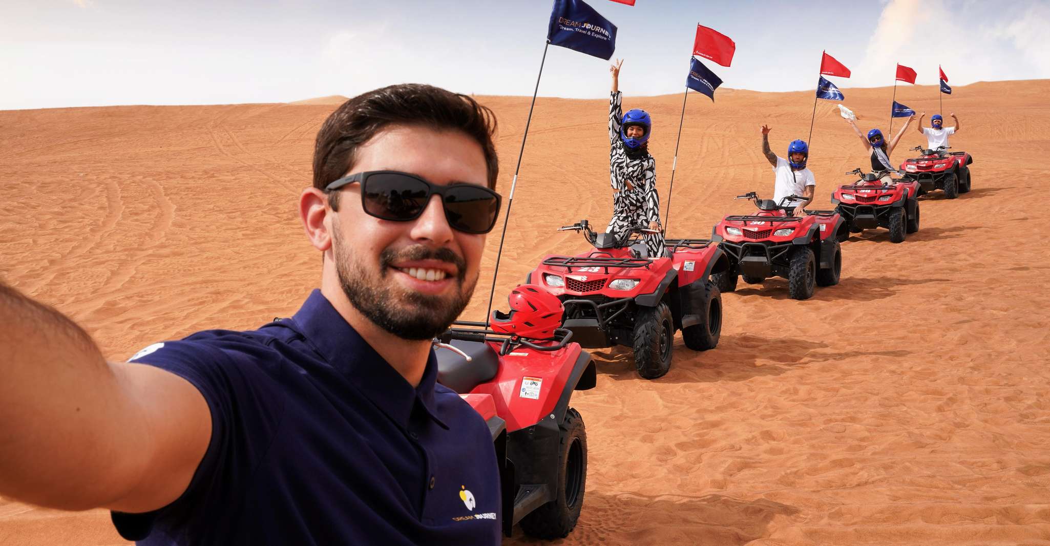 Dubai Desert Safari - Camel Ride, Sandboarding & 30 Min Quad