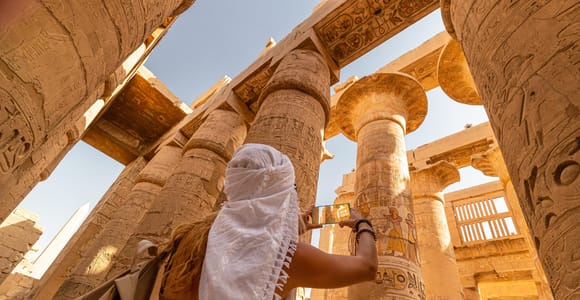 Luxor: Eintrittskarte mit QR-Code für den Karnak-Tempel
