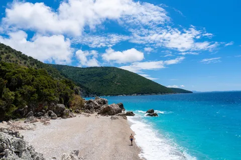 From Sarande:Kroreza bay & Caves boat tour with snorkelling.
