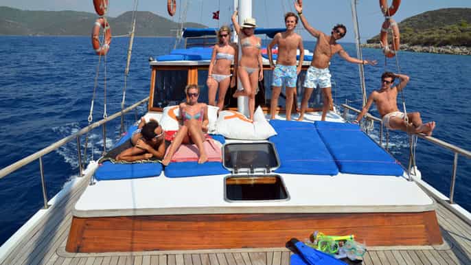 from bodrum fullday boat cruise