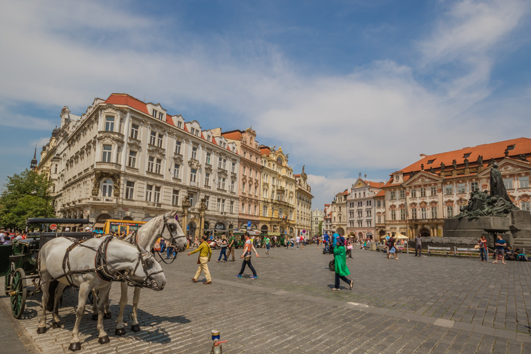 Prag: Hop-On/Hop-Off-Busticket für 24 oder 48 h24-h-Hop-On/Hop-Off-Bustour und Flussrundfahrt