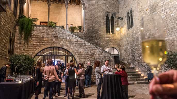 barcelona requesens palace dinner with medieval show