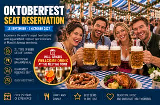 Oktoberfest München: Mittag-/Abendessen mit Sitzplatzreservierung im großen Bierzelt
