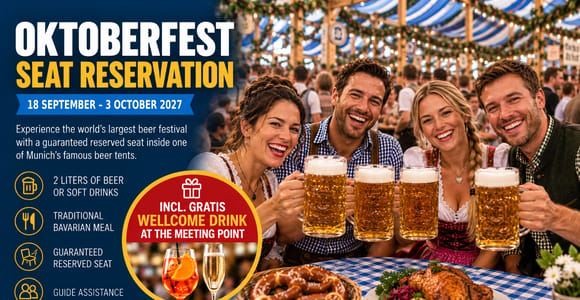 Oktoberfest Munich: Lunch/Dinner seat reserv. big beer tent