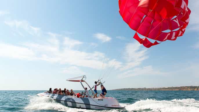albufeira single double or triple parasail