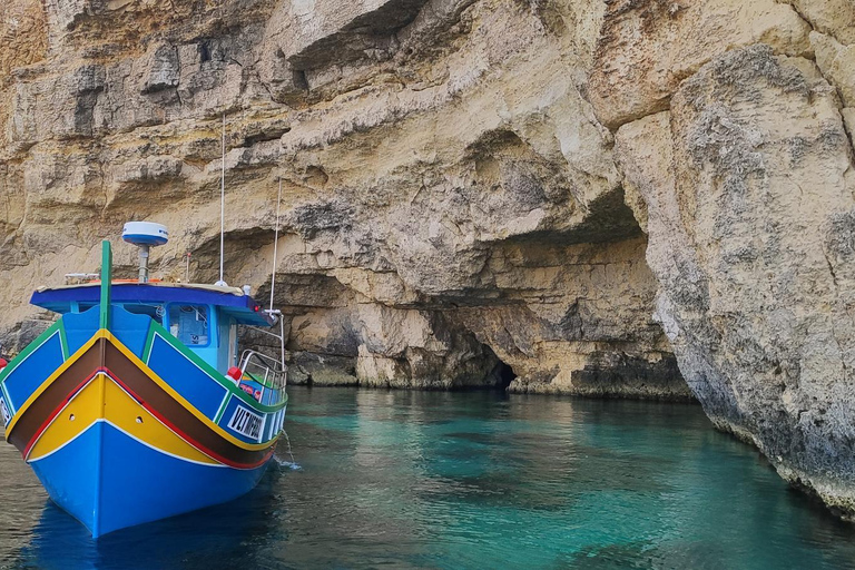 Malta: Comino, Blue Lagoon, Crystal Lagoon and Cave Tour Morning or Afternoon Boat Cruise
