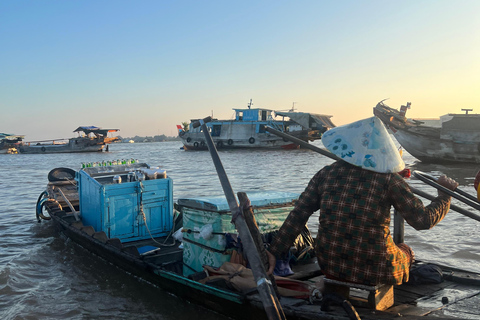 Flytande marknad, blomsterby Autentisk Mekong Delta-resa