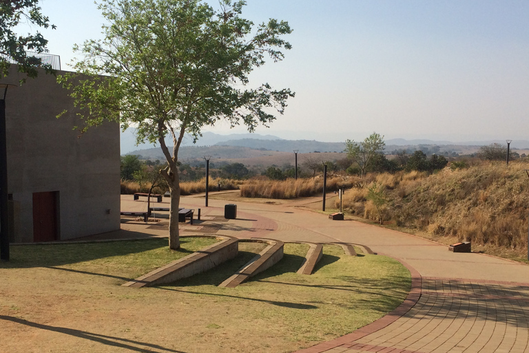 Från Johannesburg: Mänsklighetens vagga och lejonsafariFrån Johannesburg: Cradle of Humankind och Lion Safari