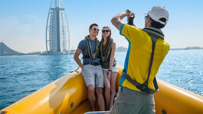 60 75 or 99minutes dubai marina landmarks speedboat tour