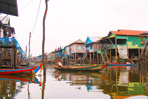 Siem Reap: Półdniowy Kampong Phluk z zachodem słońca, łodzią i przewodnikiem