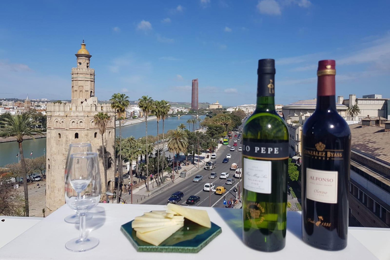 Sherry-Weinverkostung mit Blick auf Sevilla