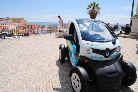 Lisbonne 6H-Ride dans une voiture électrique et guide audio GPSLisbonne 6H-Ride dans un Guide de l'Auto électrique et GPS Audio