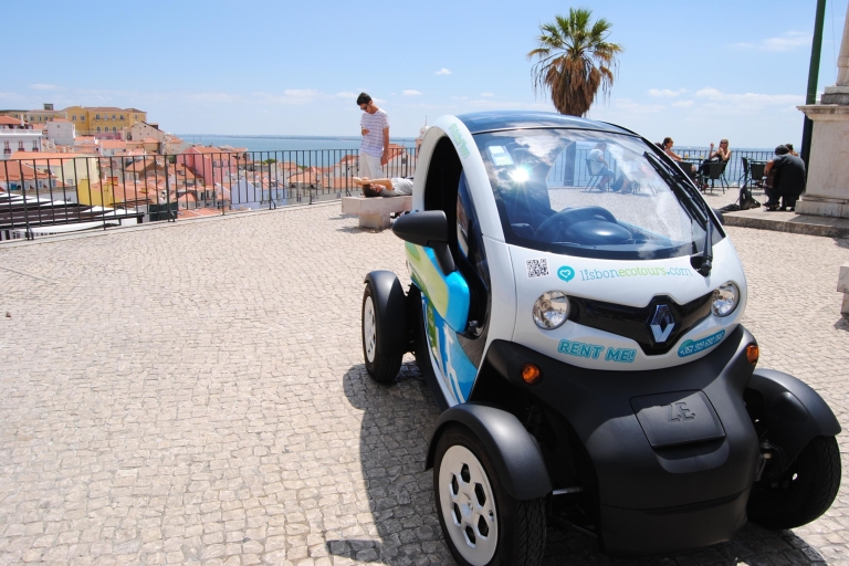 Lizbona 6H-Ride w elektrycznym samochodzie i przewodniku audio GPSLizbona 6H-jazda w podręczniku Electric Car audio i GPS