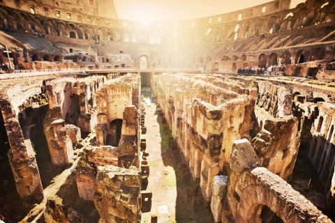 Roma: Coliseo, Foro romano y monte Palatino sin colasTour español con recogida