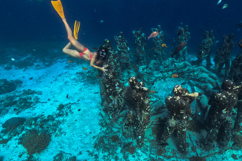 Visite d&#039;une jounée privée de plongée en apnée aux îles GiliPlongée privée Gili Trawangan, Gili Meno, Gili Air