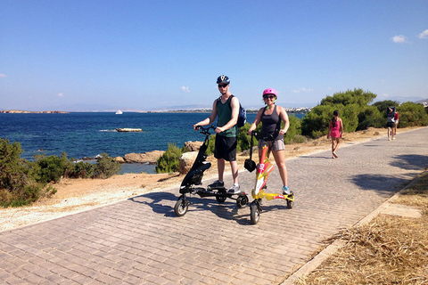 Excursion à vélo sur la Riviera Trikke d'Athènes et au lac VouliagmeniExcursion à vélo sur la Riviera d'Athènes et lac Vouliagmeni