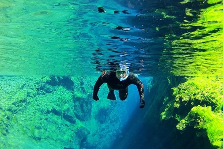 Ab Reykjavik: Schnorcheln in der Silfra mit UnterwasserfotosTour mit Neoprenanzug