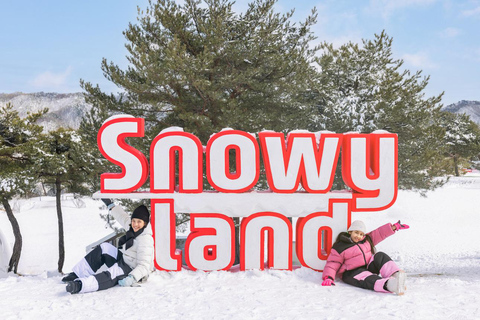 Vivaldi Park_ Snowyland Snow Fun med Seoul Shuttle[8.00 Hongik] Inträde till Snowyland