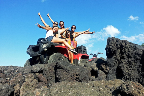 Etna volcano: Etna grand tour by quad bike with cave and lava flow visit