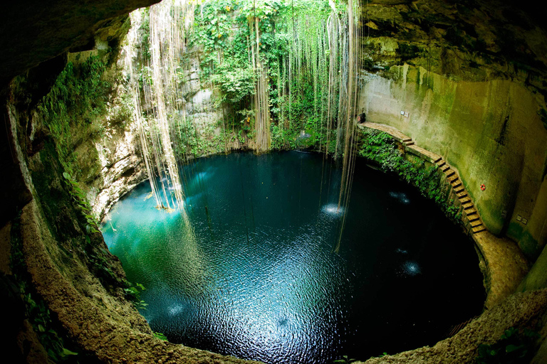 Ab Cancún: Chichén Itzá, Cenote Ik Kil, Valladolid & EssenAbholung aus der Gegend um Cancún