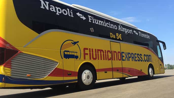 from naples bus transfer to rome fiumicino airport