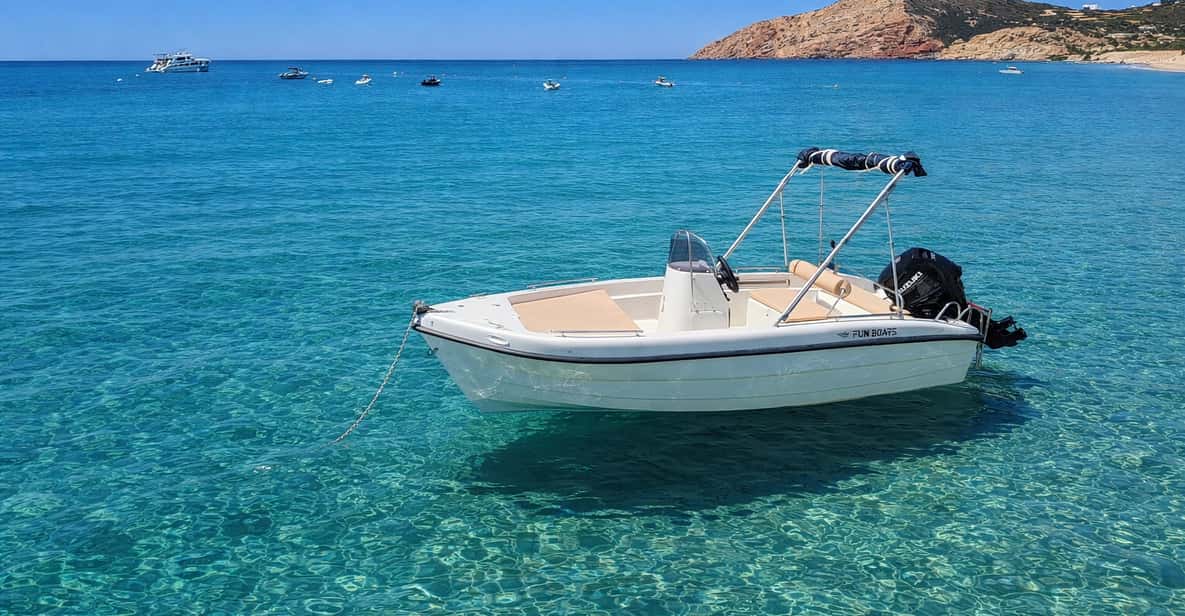 Self-Drive Boat Rental with Optional Skipper — a boat tour from Milos, Greece
