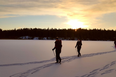 Estocolmo: caminhada de dia inteiro com raquetes de neve no inverno