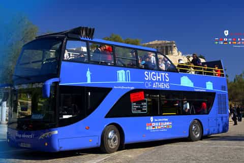 Athens, Piraeus, and Coastline: Blue Hop-On Hop-Off Bus
