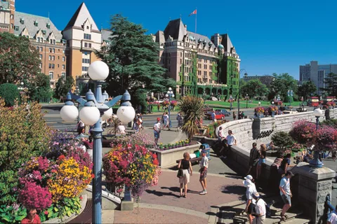 Victoria e Butchart Gardens de helicóptero e hidroavião