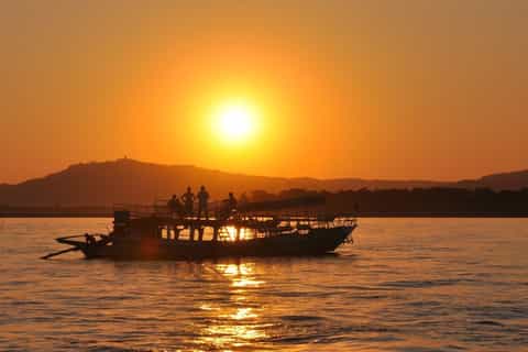 bagan by boat sunset cruise tour with local guide