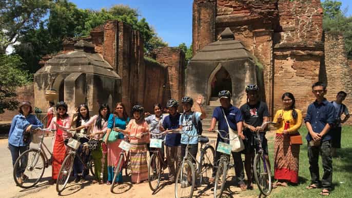más allá de bagan tour en bicicleta para grupos pequeños con almuerzo
