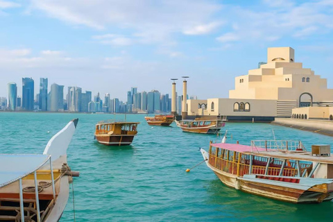 Doha: Sunset Dhow Cruise with Buffet Dinner on Board Night Dhow Cruise Only without Dinner