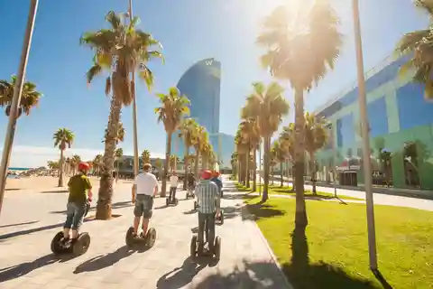Barcelona: Guided Segway Tour of Seaside & Montjuïc Mountain
