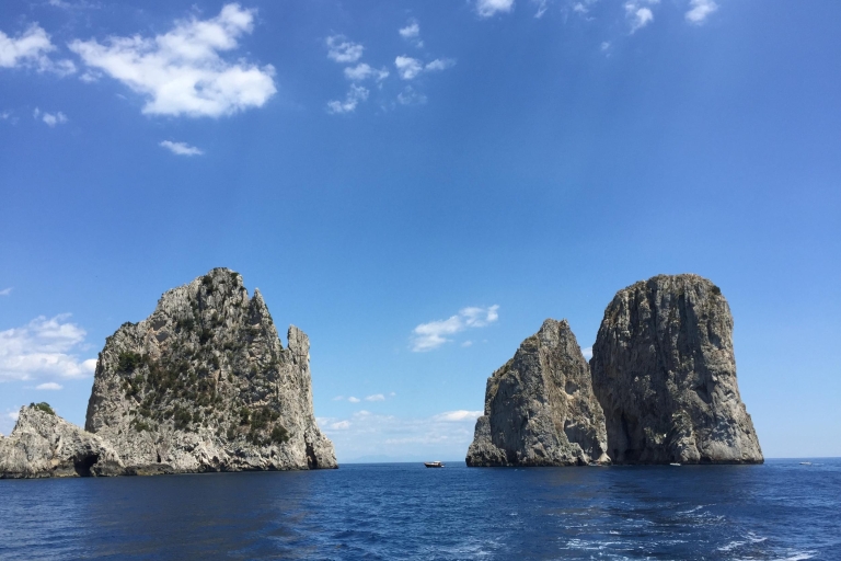 Desde Capri: tour 1 día en barco privado a Capri y PositanoCapri y Positano en yate de lujo privado de 14-15 m