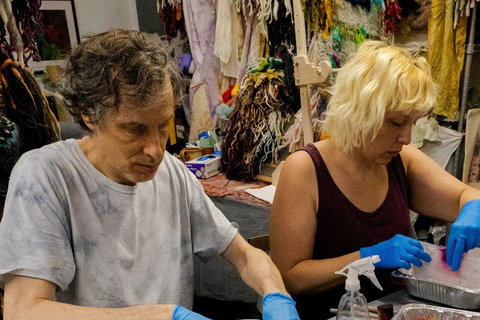 Textile art class in a Brisbane art studio Nature-inspired textile art class in a Brisbane studio