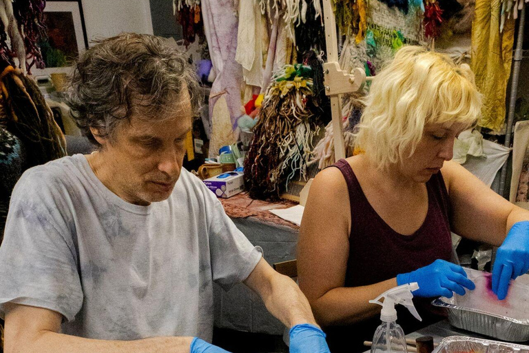 Textile art class in a Brisbane art studio Nature-inspired textile art class in a Brisbane studio