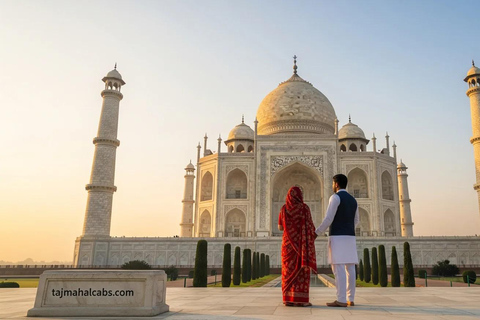 Taj Mahal: Sunrise Guided Tour with Express Entry Tickets Express Entry Ticket Taj Mahal Tour with Car+Guide+Tickets